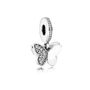 BERLOQUE CHARM PENDENTE "BORBOLETA BRILHANTE- PRATA 925