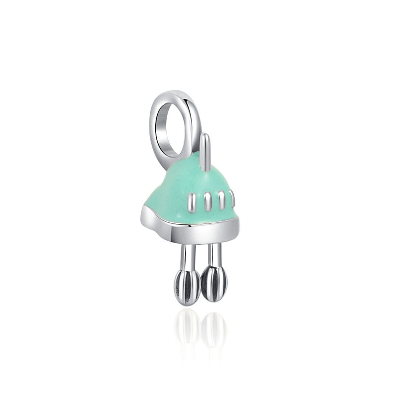 BERLOQUE CHARM SEPARADOR "BATEDEIRA VERDE" - PRATA 925