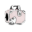 BERLOQUE CHARM "MALA DE VIAGEM ROSA" - PRATA 925