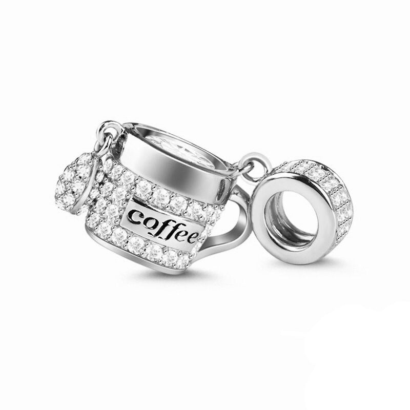 BERLOQUE CHARM PENDENTE "LOVE CAFÉ" - PRATA 925