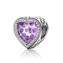 BERLOQUE CHARM SEPARADOR "CORAÇÃO LILÁS" - PRATA 925