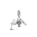 BERLOQUE FORMATURA "DIPLOMA, FLORES & CAPELO" - PRATA 925