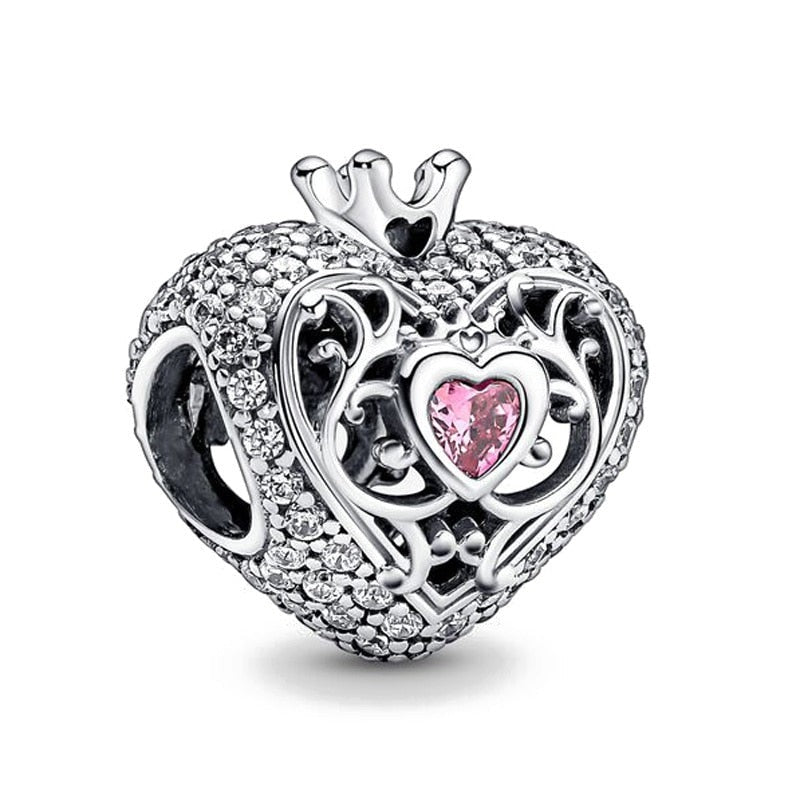 BERLOQUE CHARM SEPARADOR "CORAÇÃO COROA" / PRATA 925"